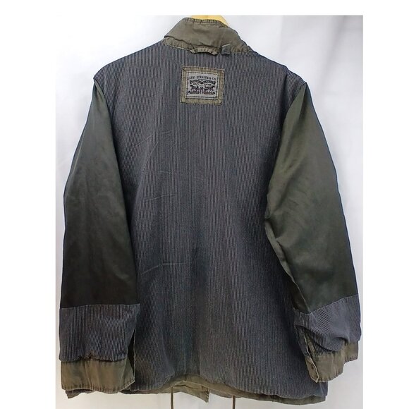Levi's Olive Green Distressed Utility Rain Jacket EUC - Picture 7 of 10